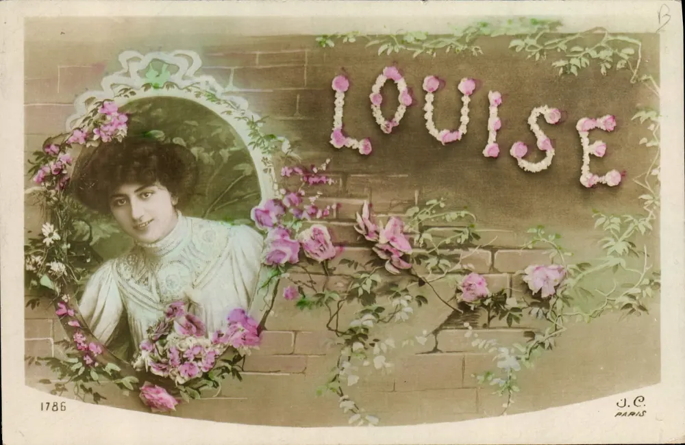 Frau in einem Blumenrahmen — Louise — J.C. Paris, n° 1786 - Vorderseite