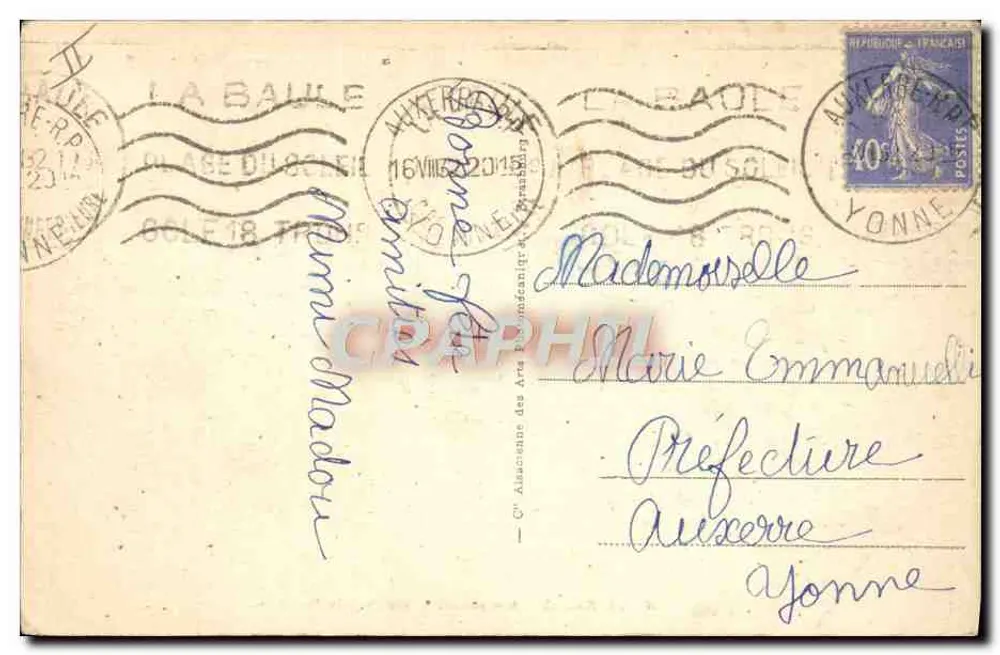 La Baule — Promenade à ânes sur la Plage — éditeur HR, n° 73 - Rückseite