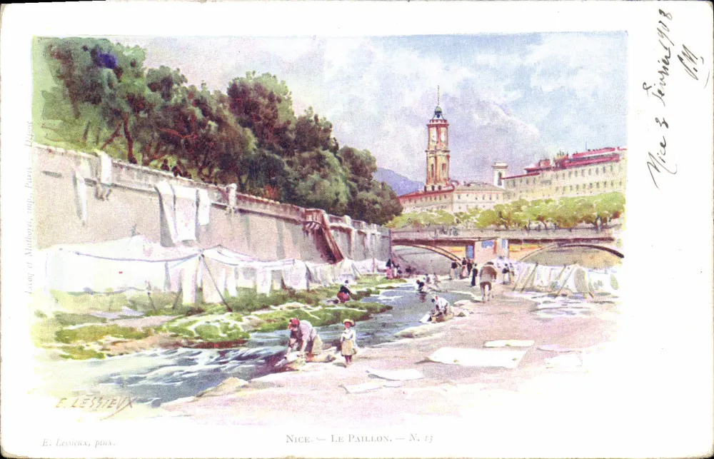 Nice — Der Paillon — E. Lesseux, Paris, Nr. 13 - Vorderseite