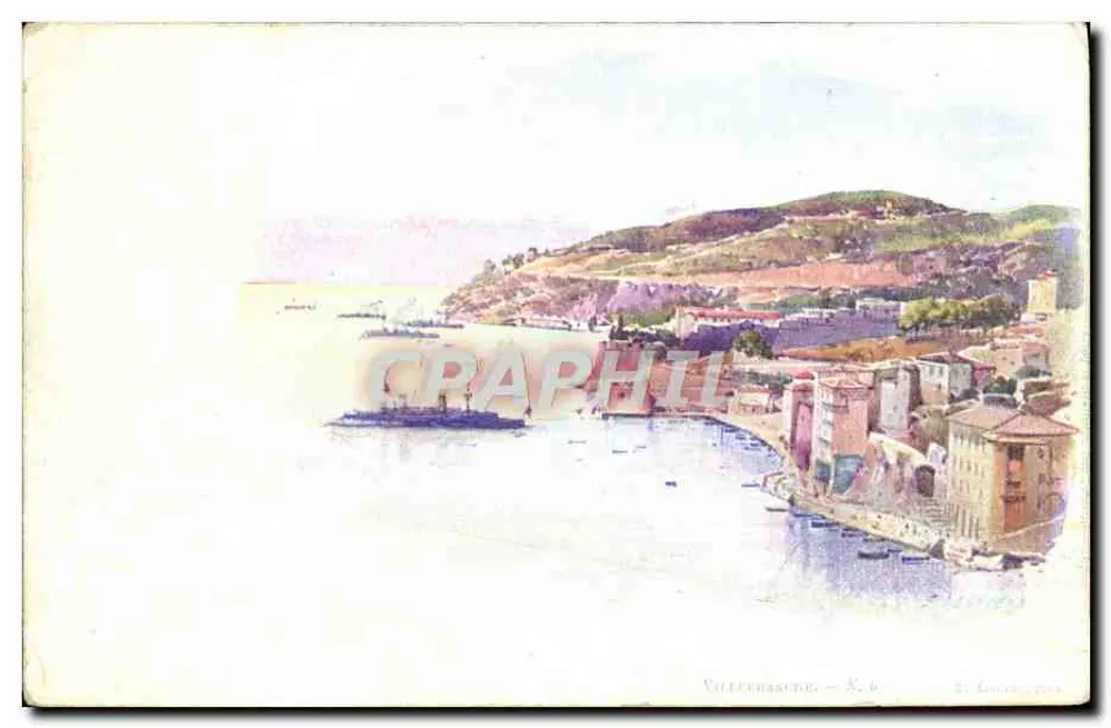 Villefranche — Ansicht des Hafens und der Hügel — St. Laurent, N° 6 - Vorderseite