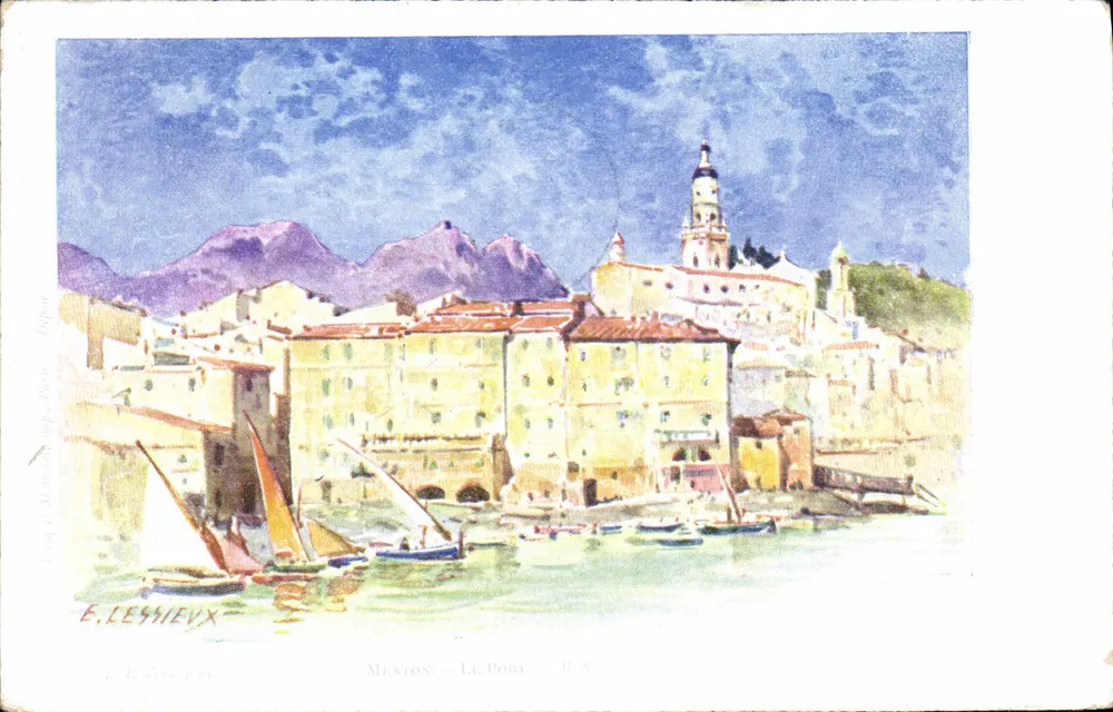 Menton — Le Port — Éditeur F. Lesnieux, n° 6 - Vorderseite