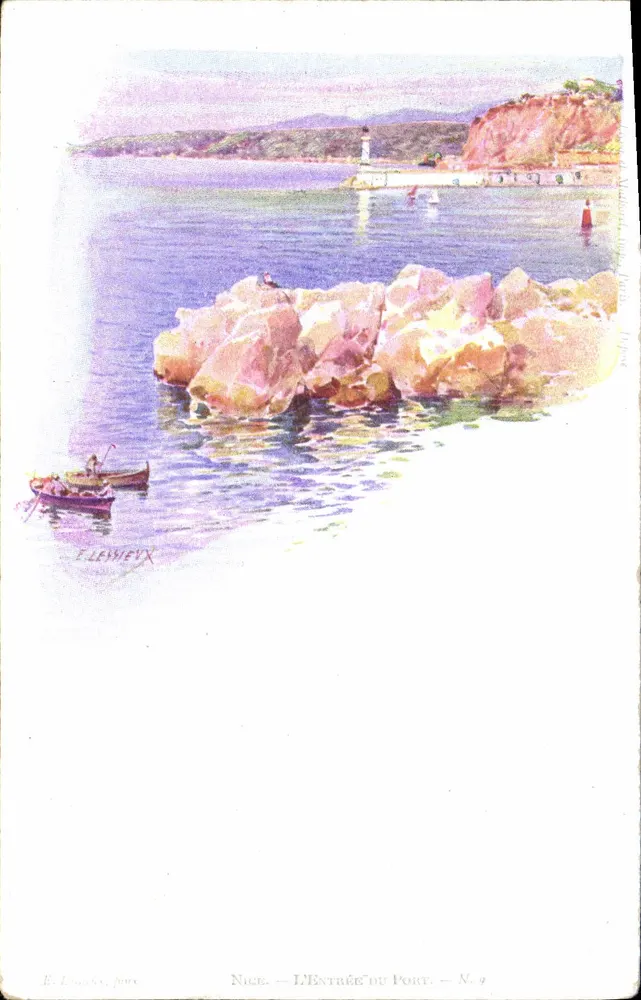 Nice — Der Eingang zum Hafen — E. Lewieyx, Nr. 9 - Vorderseite