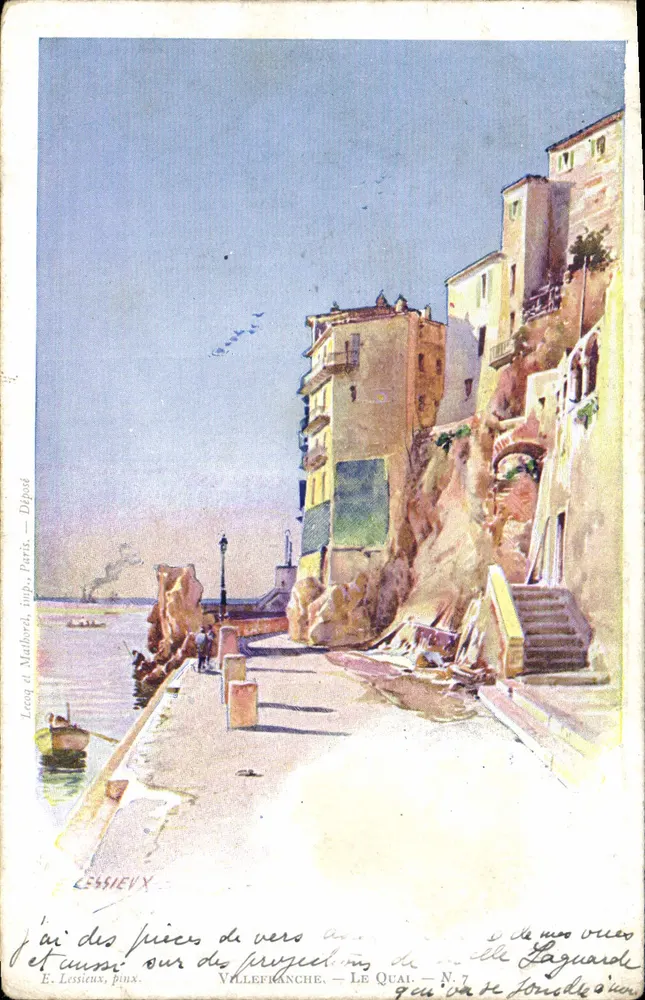 Villefranche-sur-Mer — Le Qual — Verlag Lecoq et Malbord, Paris - Vorderseite