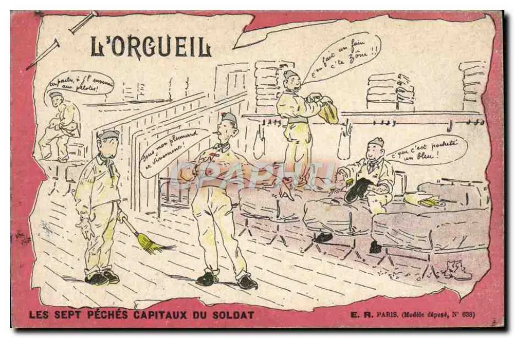 Stolz — Die Sieben Todsünden des Soldaten — E.R. Paris, Nr. 638 - Vorderseite