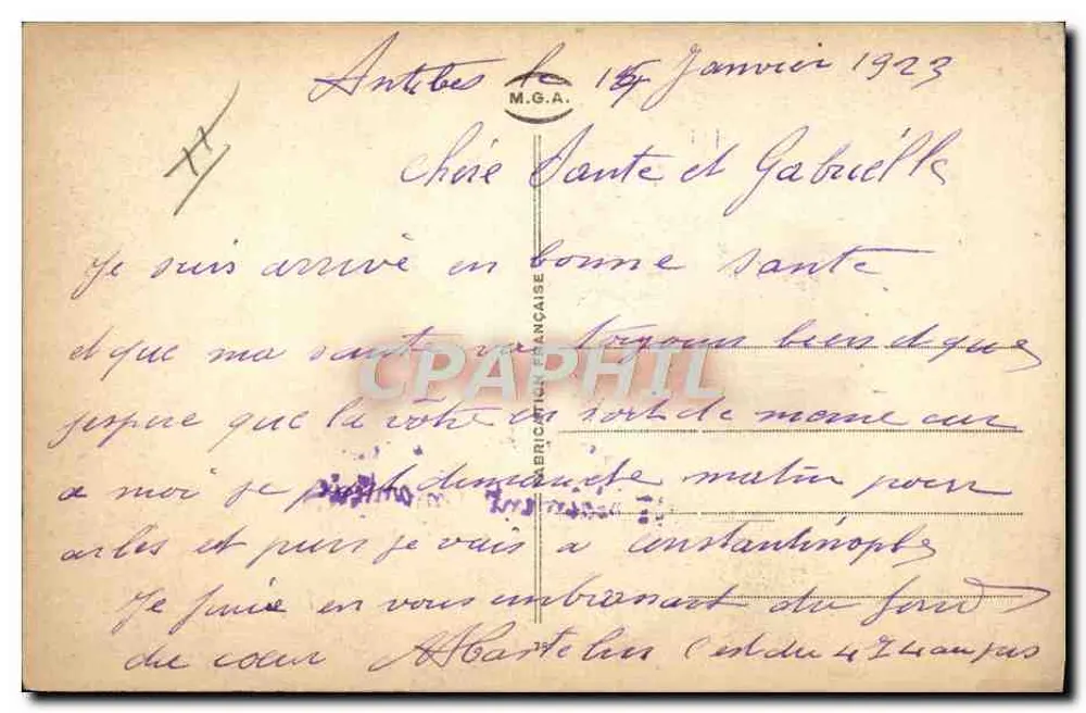 La vida militar — "Un perdido" — M.G.A. (editor) - Reverso