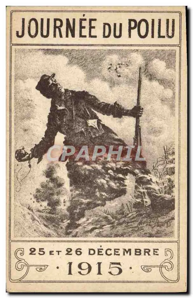 Tag des Poilu — 25. und 26. Dezember 1915 — Mark NEO, Paris - Vorderseite