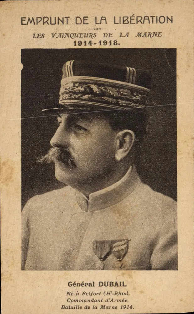 General Dubail — Armeechef, Schlacht bei der Marne 1914 — Verlag Lamina, Druck in Paris - Vorderseite
