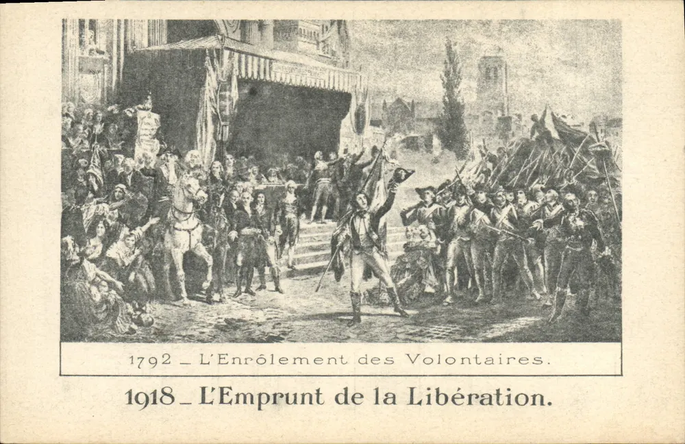 1792 – O Enrolamento dos Voluntários. 1918 – O Empréstimo da Liberdade. - Frente