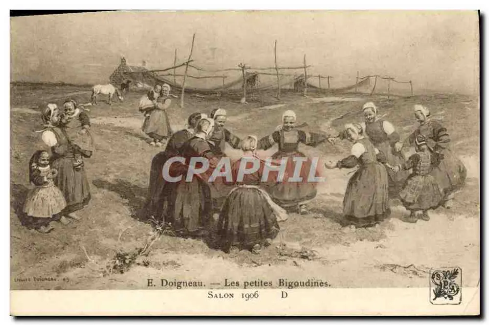 As pequenas Bigoudines — E. Doigneau — Salon 1906 D - Frente