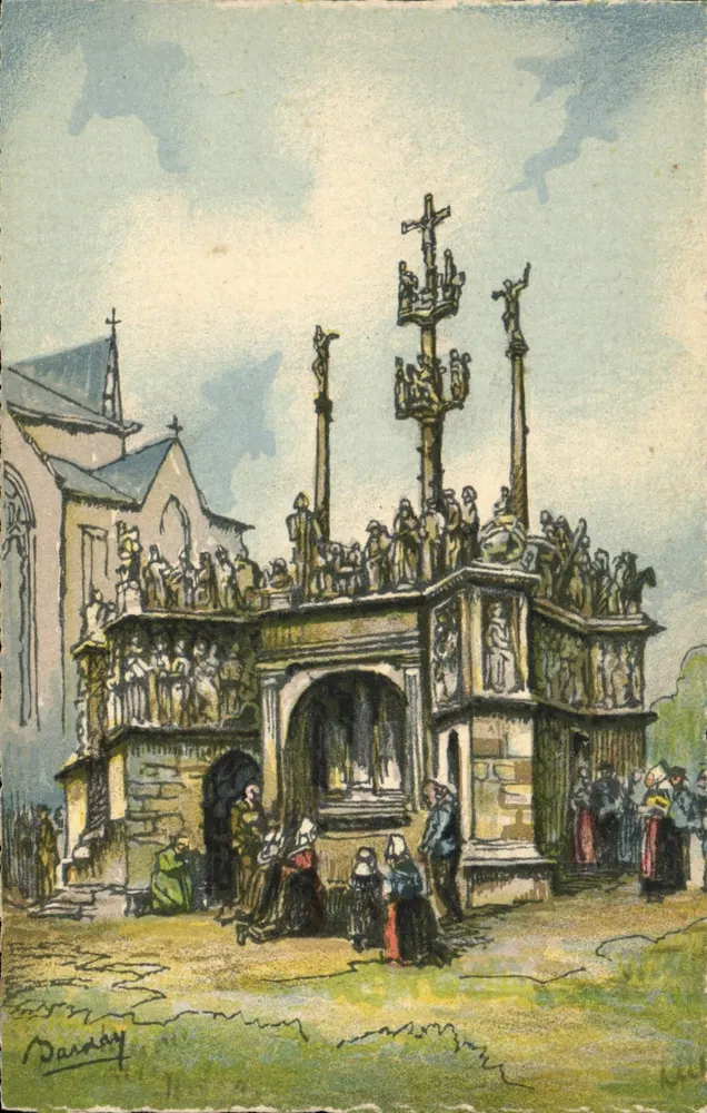 Calvaire de Plougaestel-Daoulas — desenho de Danzay — 3119 C - Frente
