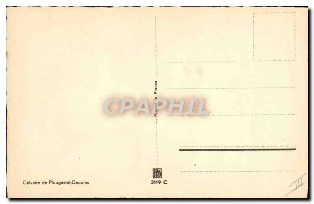 Calvaire de Plougaestel-Daoulas — desenho de Danzay — 3119 C - Verso