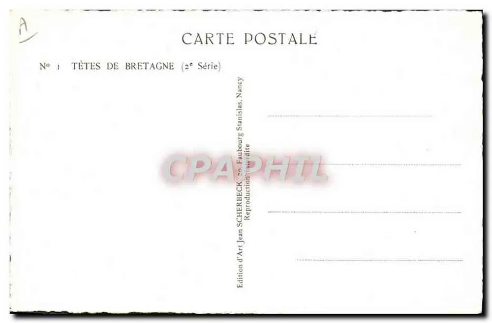 Dos mujeres mayores — Bretaña — Edición de arte Scherbeck, Nancy - Reverso