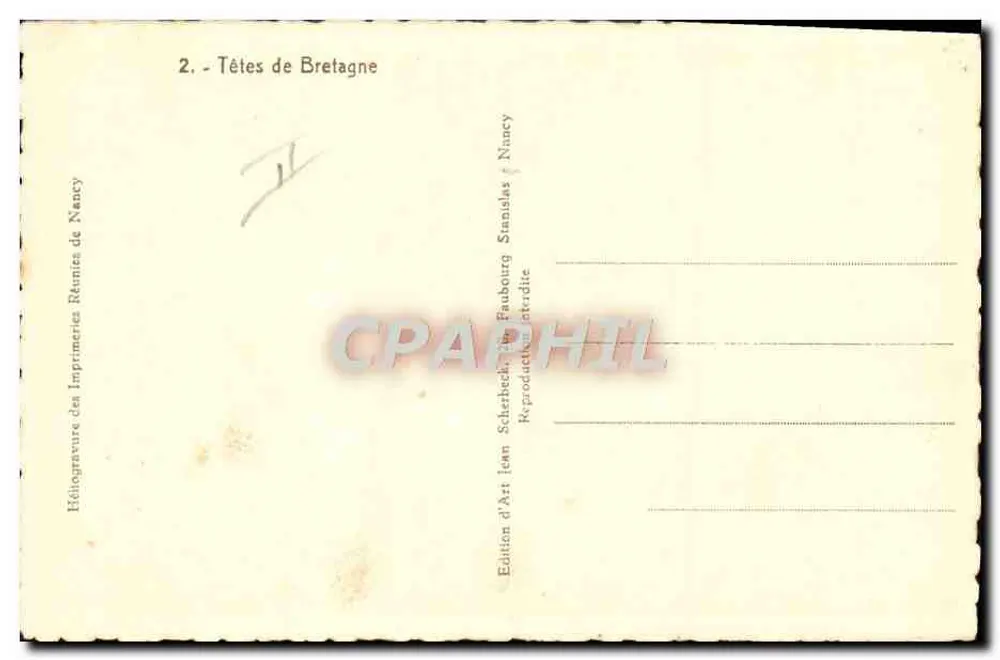 Porträt einer älteren Frau — Bleistiftzeichnung — JS Scherbeck 1933 - Rückseite