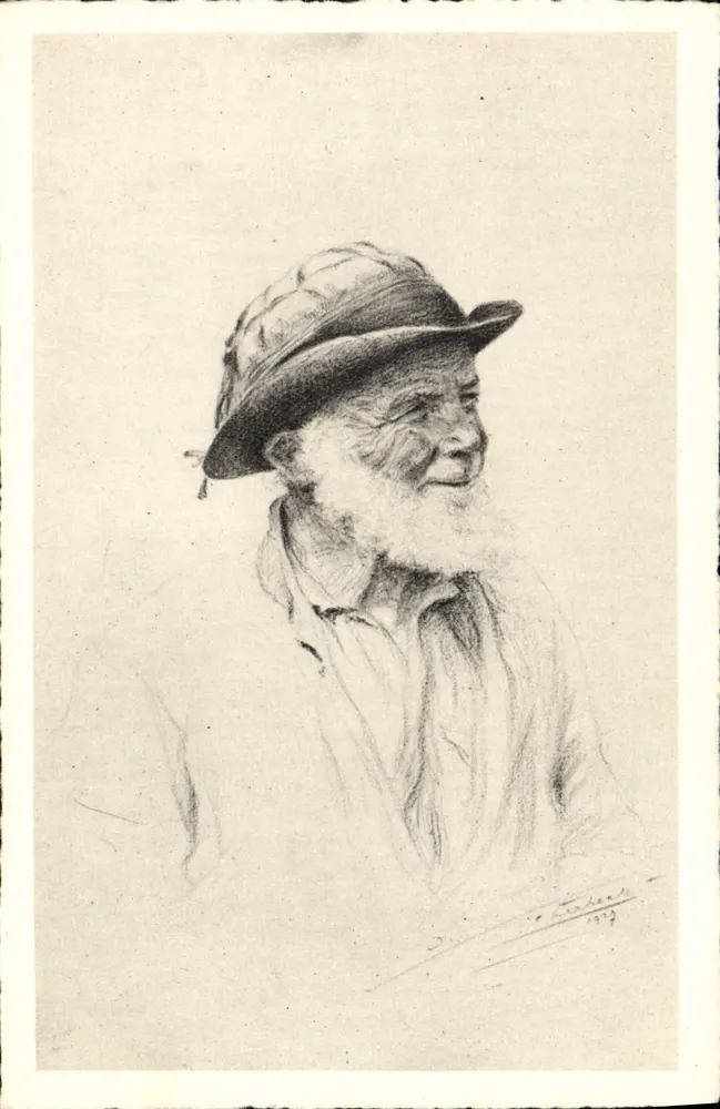 Cabeça de idoso — Bretagne — Édition d'Art Jean Scherbeck, Nancy - Frente