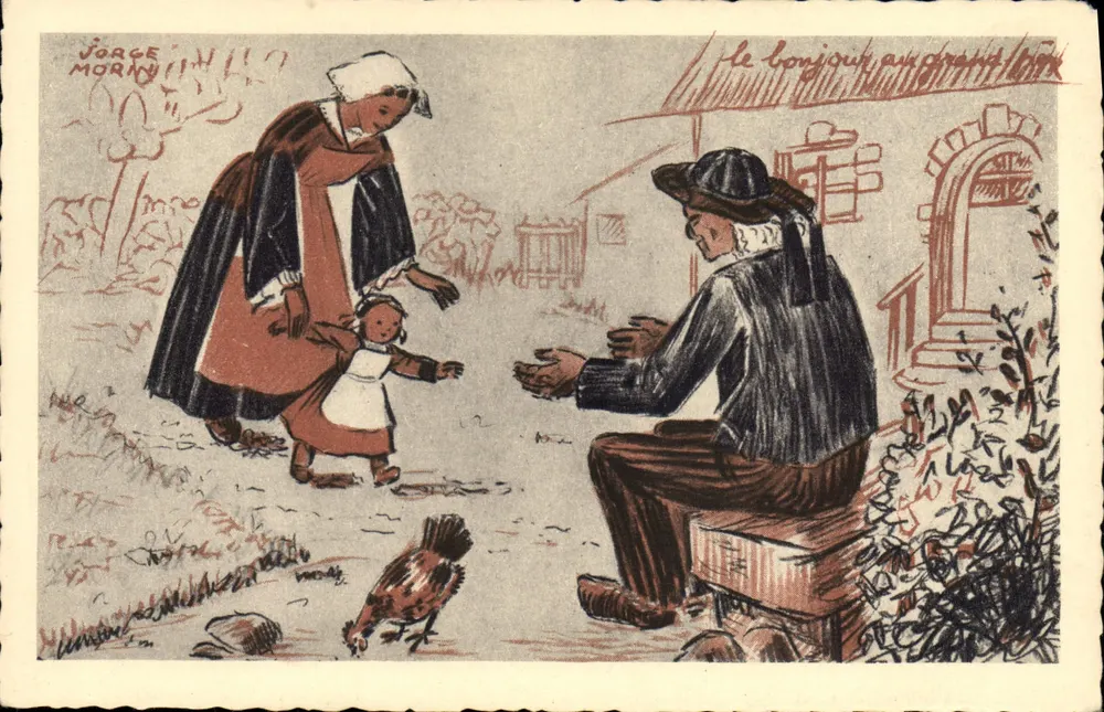 Breton Types and Costumes — Drawings by Jorge Morin — A. Delanoue, Nantes - Vorderseite