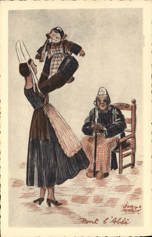 Pont-l'Abbé — Cena de vida — Desenhos de Jorge Morin - Frente