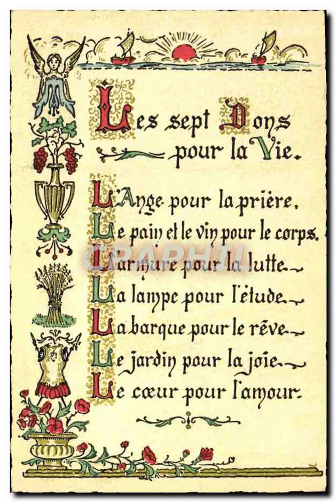 Die Sieben Gaben des Lebens — Prousssel, Orléans — n° L.1 - Vorderseite