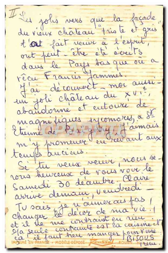 Nossa Casa — Poema de Victor Hugo — Impresso na França - Verso