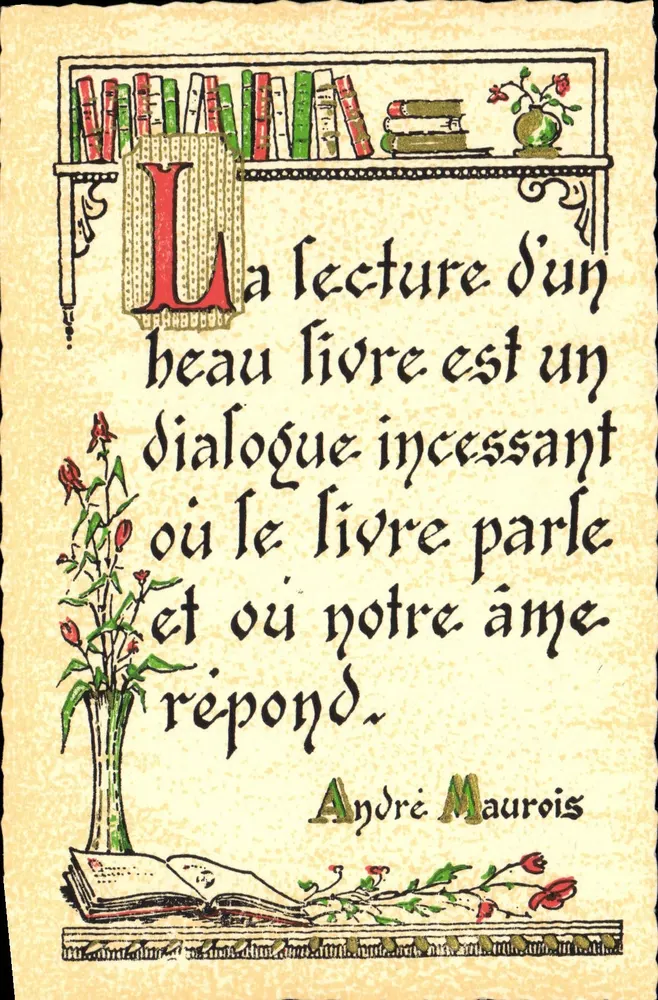 Lesen eines schönen Buches — Dialog mit der Seele — André Maurois - Vorderseite
