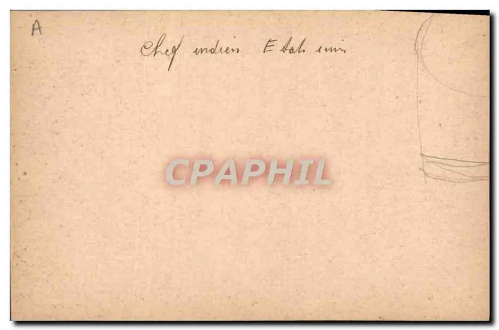 Indianischer Häuptling — Gründung 1901 — Verleger unbekannt - Rückseite