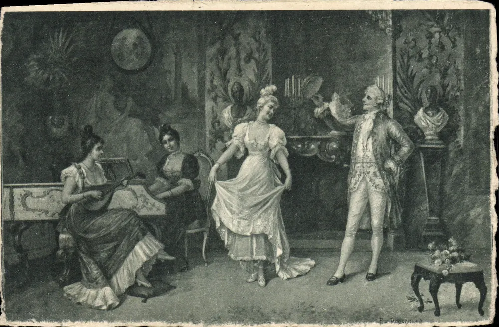 Salon-Szene — Tanzen und Musik — Verlag E. Poggioli - Vorderseite