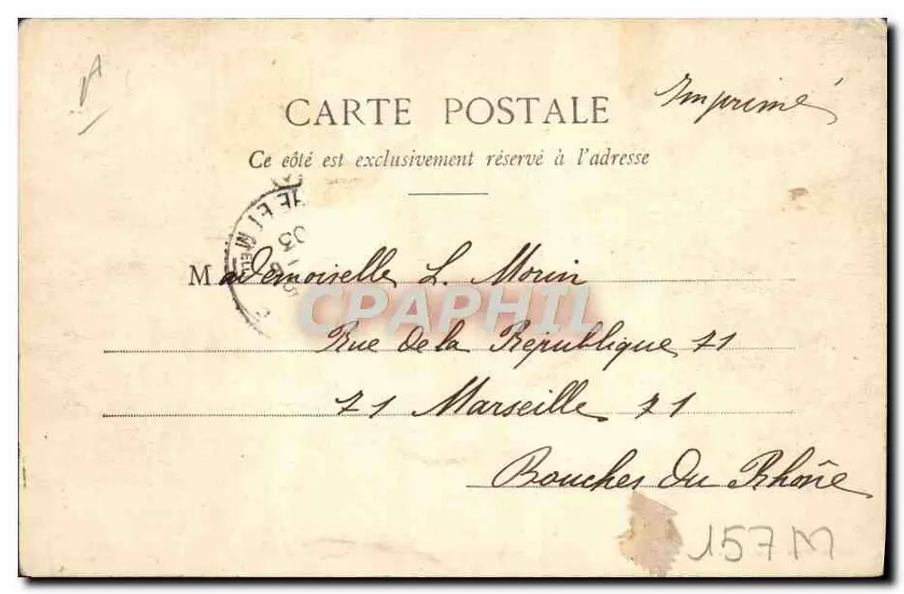 Les Vosges - Nossos Lenhadores — Imp. Ad Welex, Saint-Dié, Depositado N° 2272 - Verso
