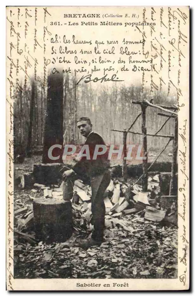 Schuhmacher im Wald — Bretagne (Sammlung E. H.) — Nr. 361 - Vorderseite