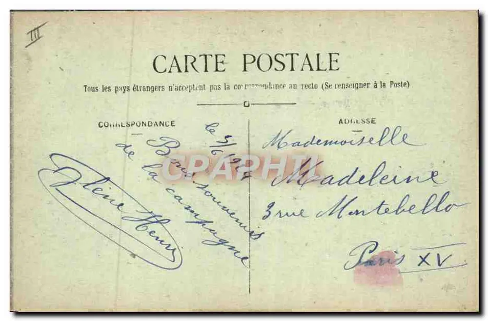 Ste-Geneviève (Oise) — A Casa do Jardineiro — Col. Poilleux, tabac - Verso