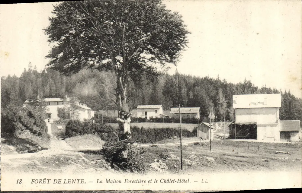 Forêt de Lente — Das Forsthaus und das Chalet-Hotel — LL - Vorderseite