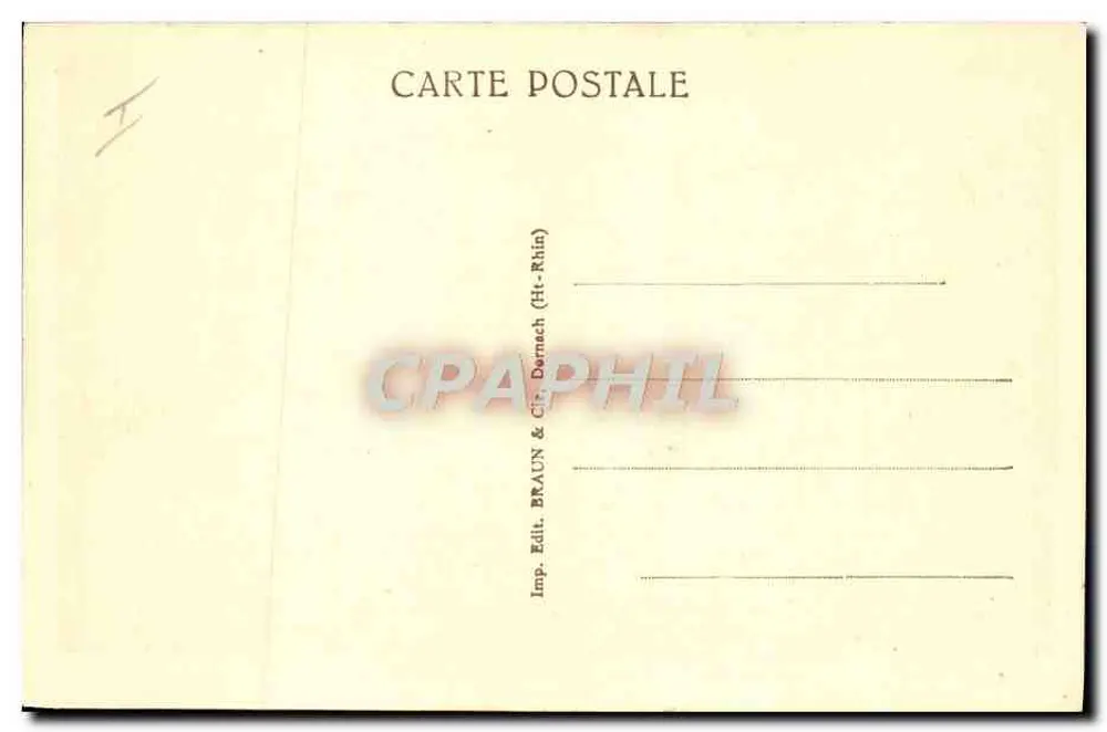 Ansicht von Bussang von der Forsthaus Taye aus — Nr. 1502 — Verlag Braun & Cie, Dernach (Ht-Rhin) - Rückseite