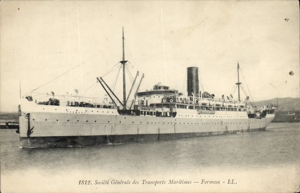 Navire Formosa — Société Générale des Transports Maritimes — Éditeur E.L. - Frente