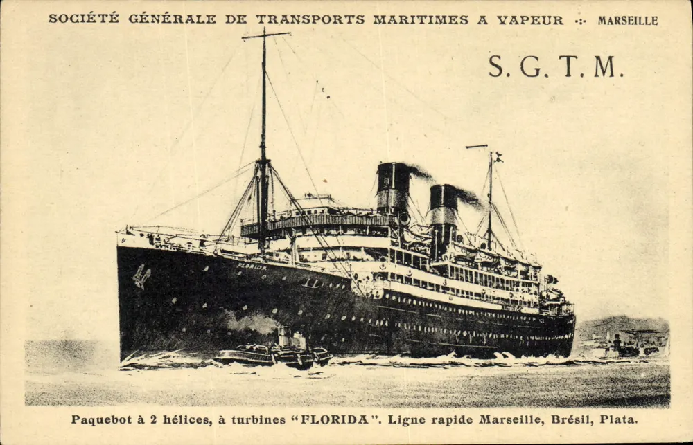 Dampfer "FLORIDA" — General Maritime Transport Company — S.G.T.M. Marseille - Vorderseite