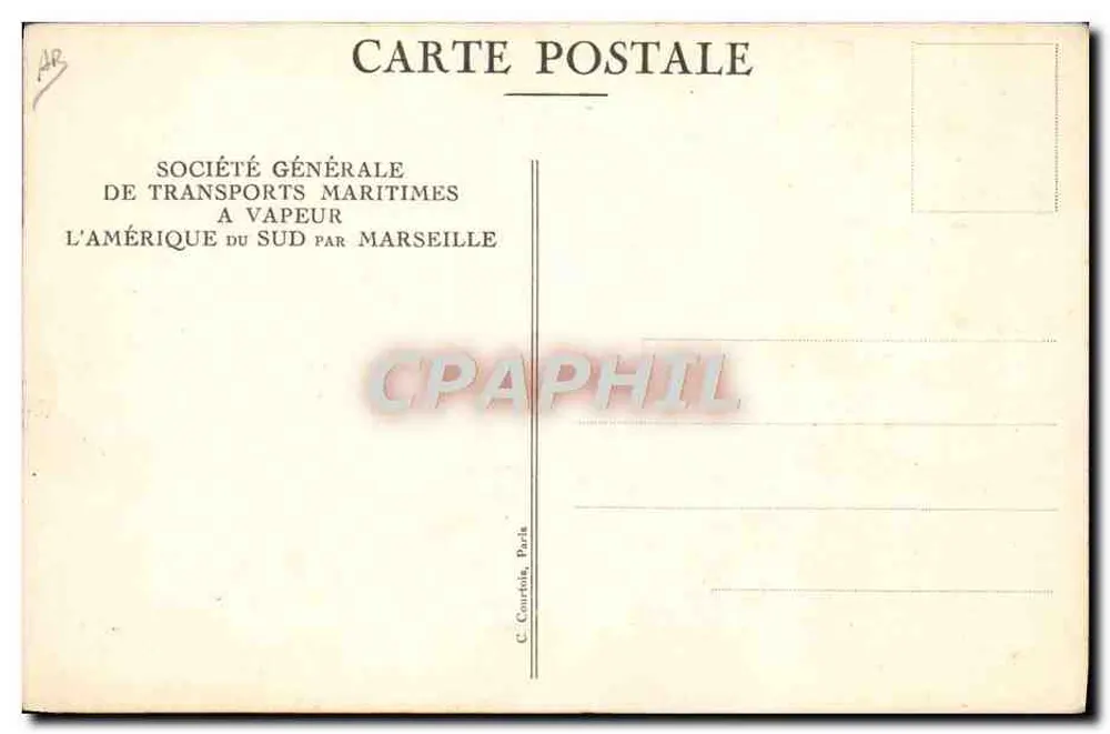 S.G.T.M. — « FLORIDA », Raucherzimmer der ersten Klasse — Société Générale de Transports Maritimes - Rückseite