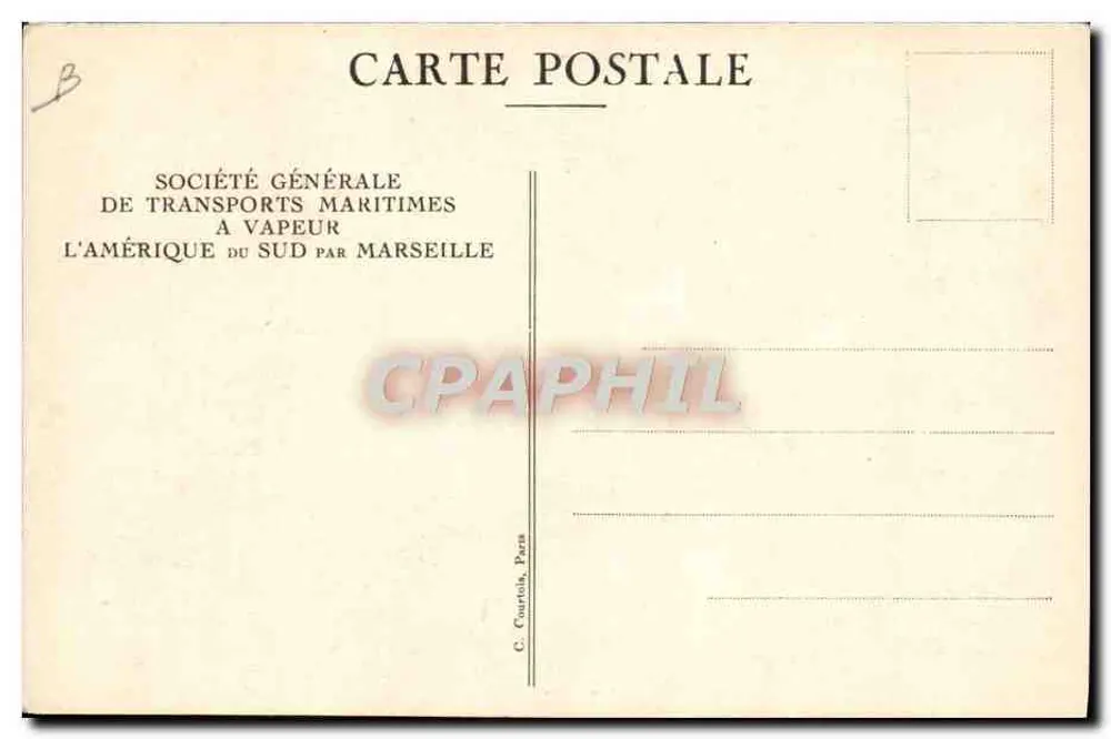 S.G.T.M. — "FLORIDA", Grand Salon — Société Générale de Transports Maritimes - Rückseite