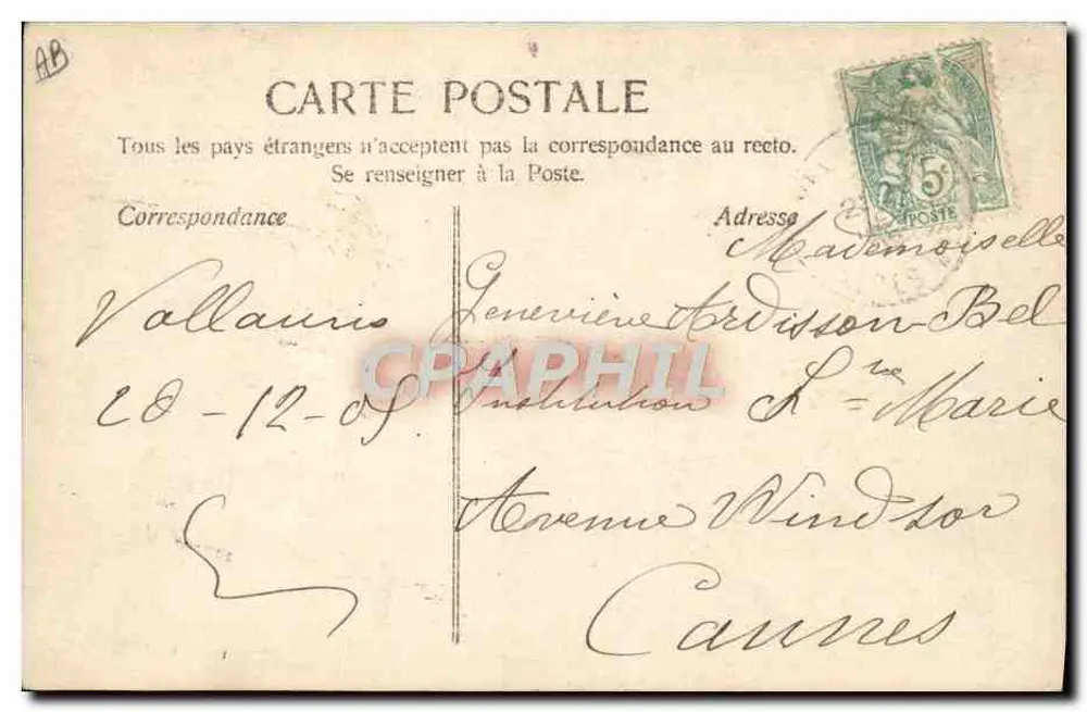 Geneviève — Dekorative Karte mit Porträts von Frauen — Verlag Céiba, Nr. 522 - Rückseite