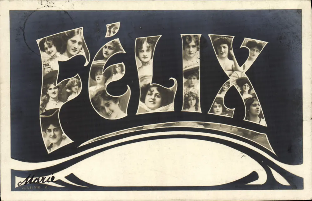 Félix — Werbeansichtskarte mit Porträts von Frauen — Marie, n° 2033/518 - Vorderseite