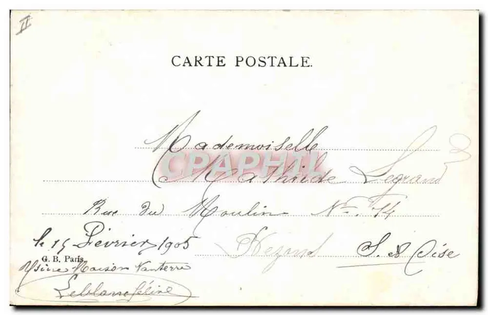 Vier Babys mit einer Schaf — TH BAUER, Wien — Stempel 1893 - Rückseite