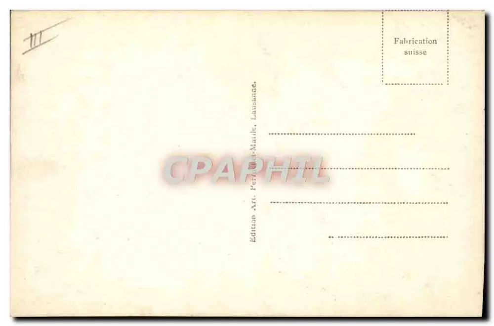 Treuubesorgter Familienvater — 1918 — Edition Art. Perrot Maïlle, Lausanne - Rückseite