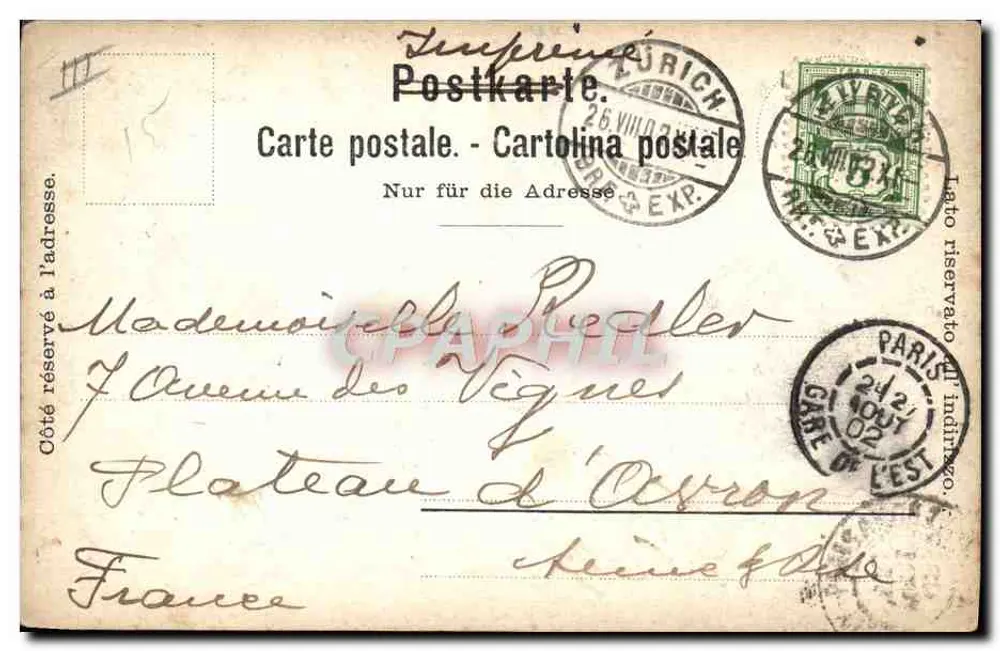 Danse avec un ours — scène illustrée — éditeur 'C. Ollivier' (signé en bas à droite) n° 2709 - Verso