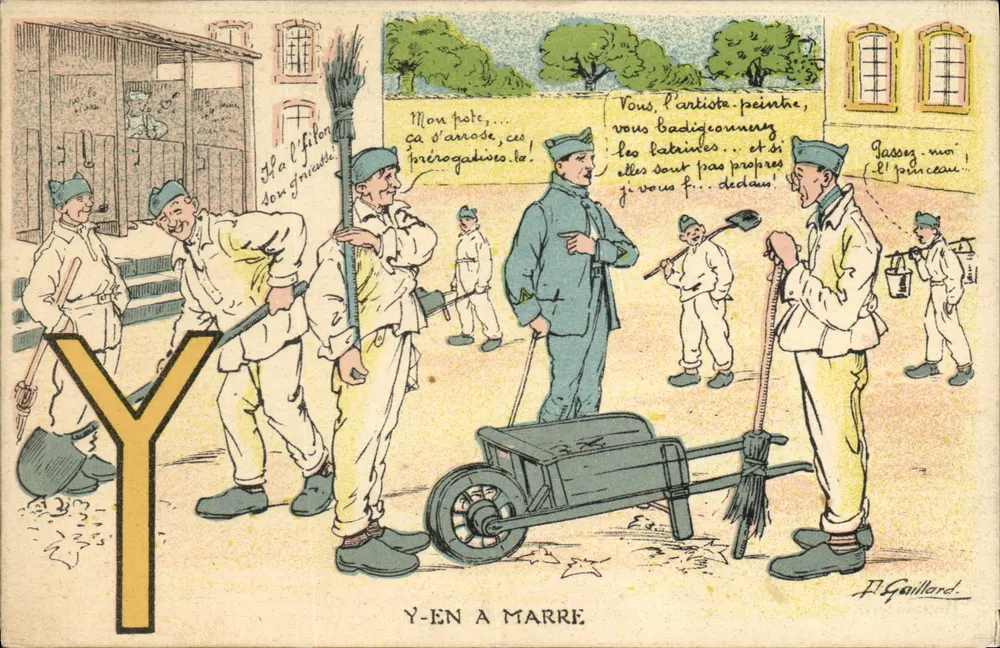 Soldaten beim Reinigen — Y-EN A MARRE — P. Gaillard - Vorderseite