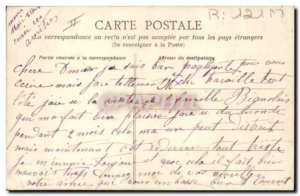 Die Eierhüterin — Das Leben auf dem Land — Héliotypie Dugas et Cie, Nantes - Rückseite