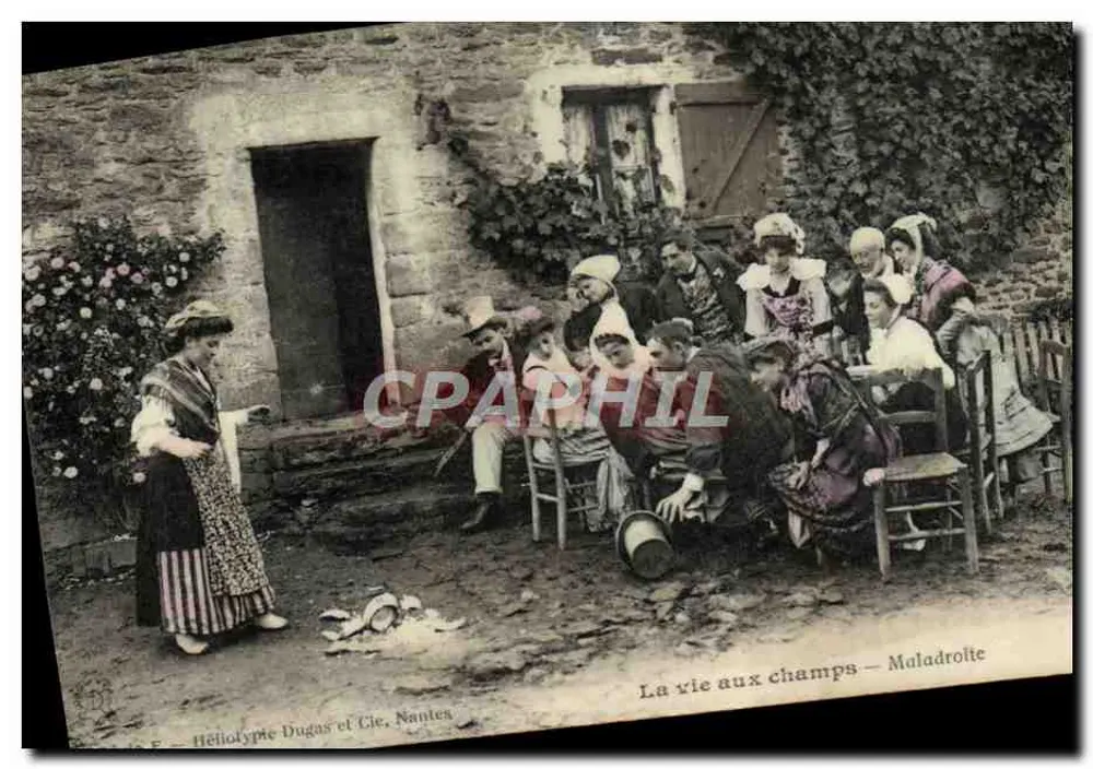 Das Leben auf dem Land — Unbeholfen — Heliotypie Dugas et Cie, Nantes - Vorderseite