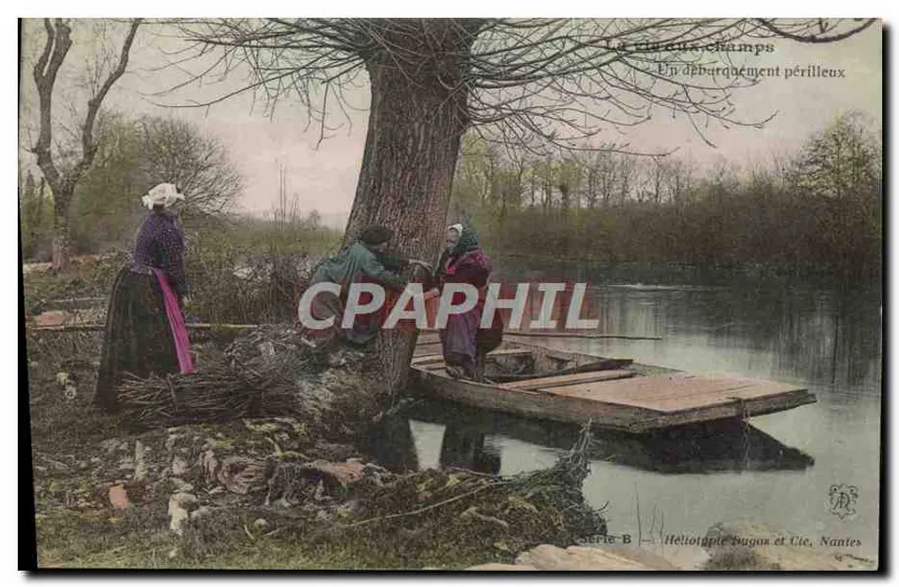 Der Fluss der Felder — Ein gefährliches Landen — Héliotaple-Dugoux et Cie, Nantes, Serie B - Vorderseite