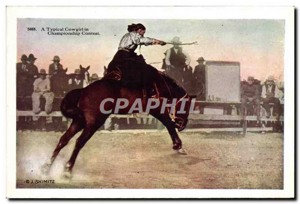 Cowgirl em competição — Campeonato — J. SHIMITZ, n° 5088 - Frente