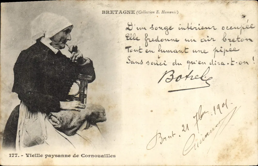 Alte Cornische Bauernfrau — Bretagne (Sammlung E. Hamonic) — Nr. 177 - Vorderseite