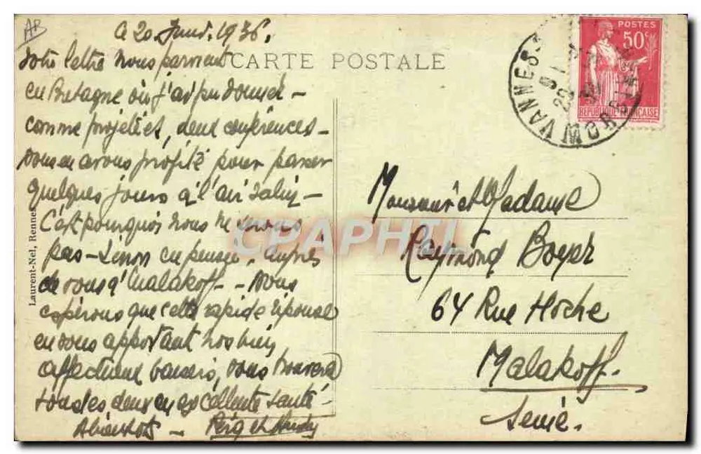 Mulher Bretã Fumante — 2192 — Editor Não Identificado - Verso