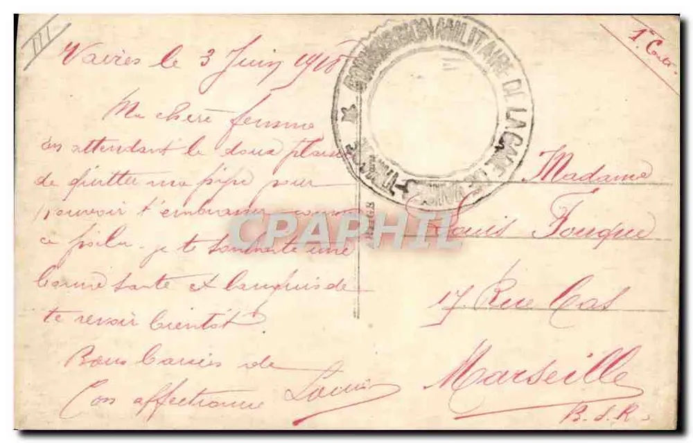 Die Pfeife des echten Poilu — Verlag Visé, Paris, Nr. 2309½ - Rückseite