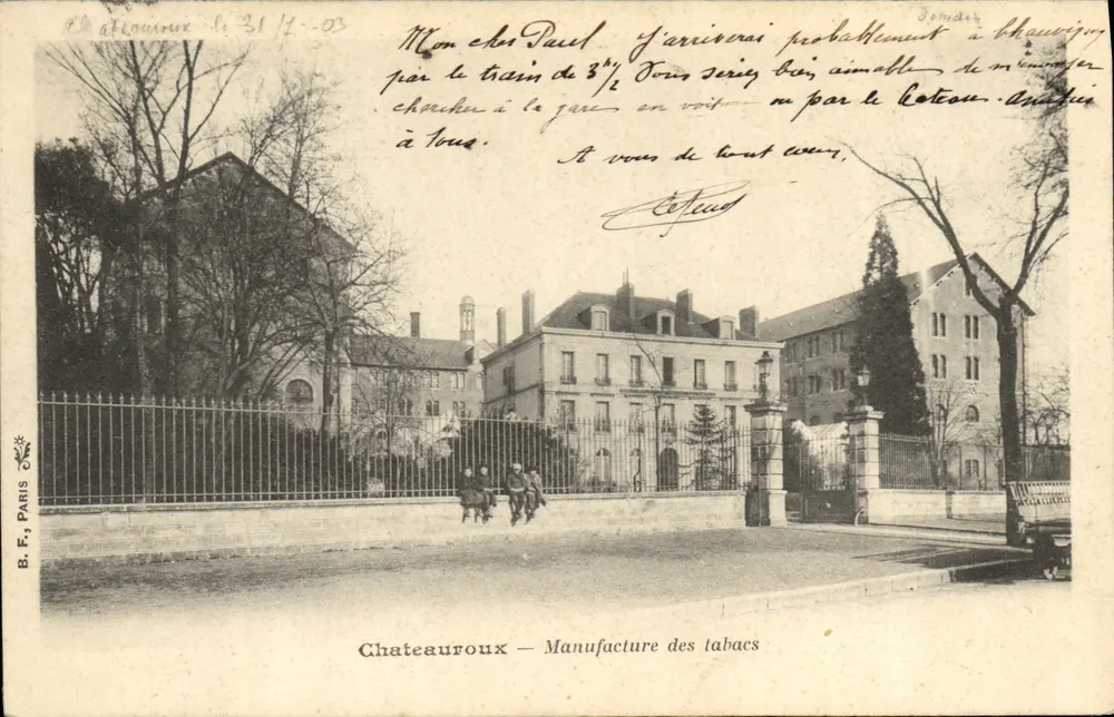 Châteauroux — Fábrica de Tabacos — B. F. PARIS - Frente