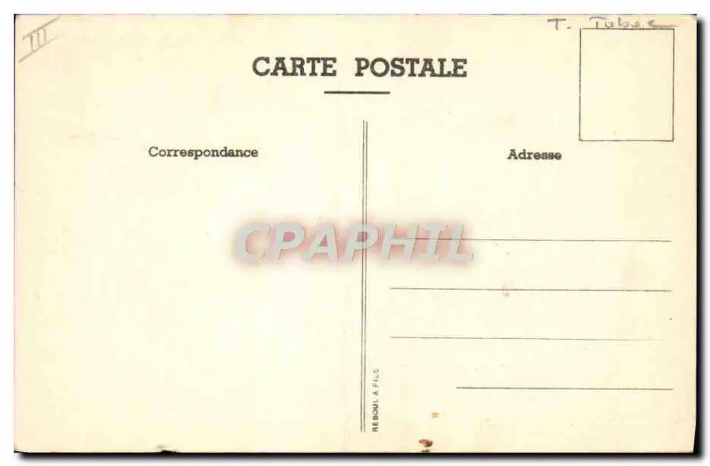 Pavillon der Tabak- und Streichholzindustrie auf der Ausstellung 1937 — Internationale Ausstellung für Dekorative Künste, Paris — Verlag RESOUL & FILS, Nr. III - Rückseite