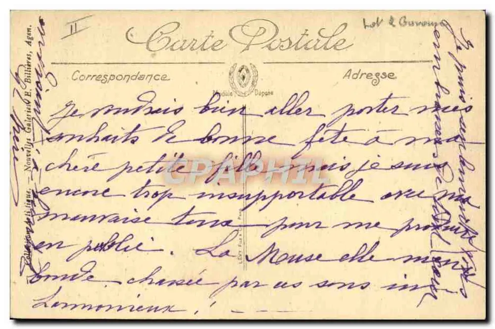 Agen — Alte Holzhäuser — Verlag: Nouvelles Cartes & Billets, Agen - Rückseite